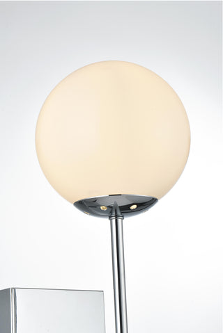 Neri 6 Inch Wall Sconce White Shade in Chrome