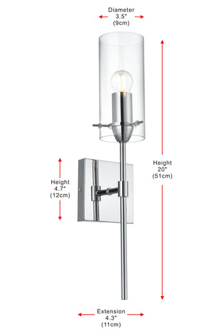 Elsreth 4.5 Inch Wall Sconce Clear Shade in Chrome
