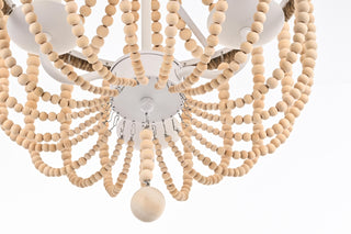 Jolie 16 inch Beaded Pendant in Beige