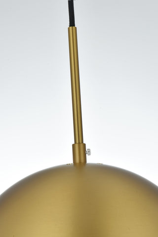 Eclipse 10 Inch Pendant Frosted White Shade in Satin Gold