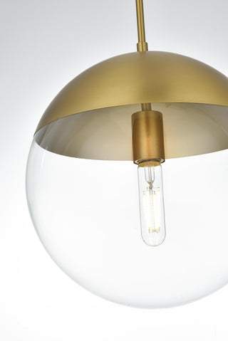 Eclipse 12 Inch Pendant Clear Shade in Chrome