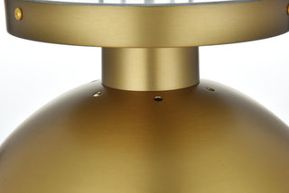 Eclipse 12 Inch Flush Mount Frosted White Shade in Satin Gold