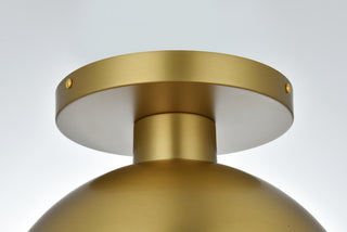Eclipse 12 Inch Flush Mount Clear Shade in Chrome