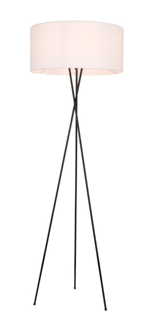 Cason 1 light Black and White shade Floor lamp