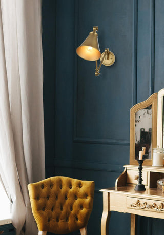 Vesa 6 inch Wall Sconce in Satin Gold