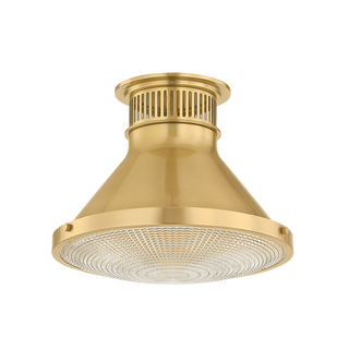 Highclere Flush Mount with AGED BRASS Finish