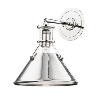 Metal No. 2 Wall Sconce with Polished Nickel Finish