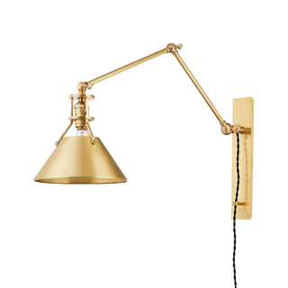 METAL NO. 2 Plug-in Sconce with Aged Brass Finish