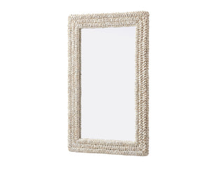 Rectangle Cornhusk Mirror 24x36 in Linen White