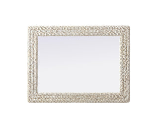 Rectangle Cornhusk Mirror 27x36 in Linen White