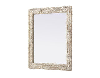 Rectangle Cornhusk Mirror 30x36 in Linen White