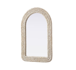 Arch Cornhusk Mirror 24x36 in Linen White