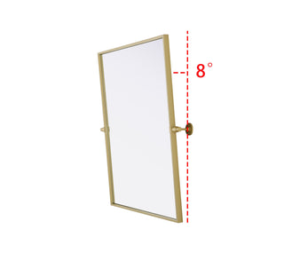 Amoura 24x30 Pivot Mirror in Brass