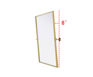 Amoura 24x32 Pivot Mirror in Brass