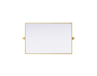 Amoura 24x36 Pivot Mirror in Brass