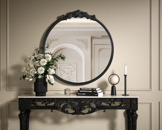 Naomi Vintage Resin Mirror 42x45 in Vintage Bronze