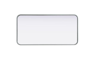 Contour Metal Rectangle Mirror 18x36 in Silver