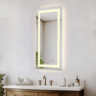 Riven 40x20 LED Mirror, Adjustable Color 3000K/4200K/6400K