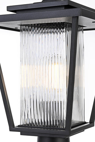 York 10 Inch Outdoor Post Light in Black