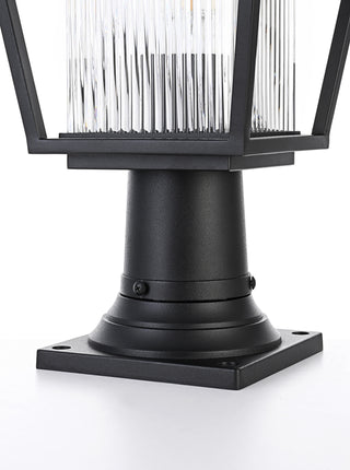 York 10 Inch Outdoor Post Light in Black