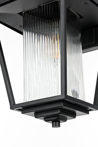 York 10 Inch Outdoor Wall Sconce in Black