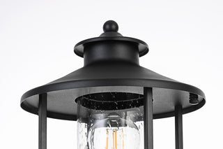 Janney 9 Inch Outdoor Post Light in Black