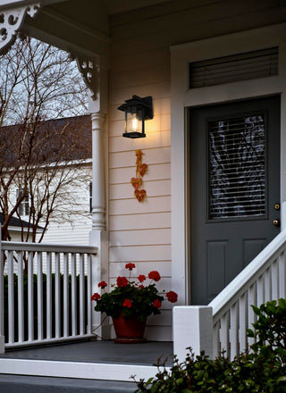 Tioga 7 Inch Outdoor Wall Sconce in Black