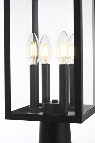 Sheridan 9 Inch Outdoor Post Light in Black