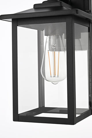 Carisle 7 inch Outdoor Wall sconce in Black