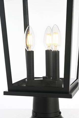 Cayman 9.5 Inch Outdoor Post Light in Black