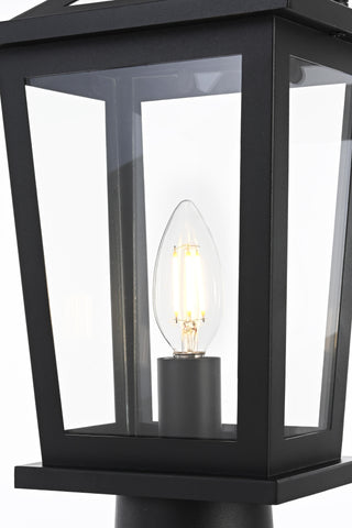 Berks 7 Inch Outdoor Post Light in Black
