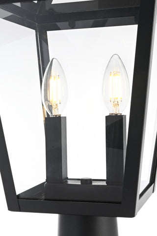 Frankford 10 Inch Outdoor Post Light in Black