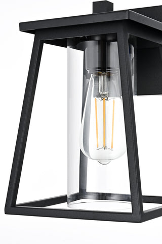 Lambert 7 Inch Outdoor Wall Sconce in Black