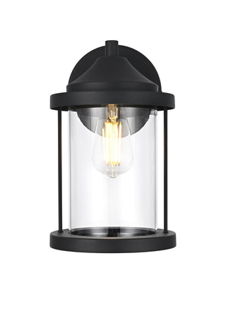 Roy 7 inch Outdoor Wall Sconce in Black