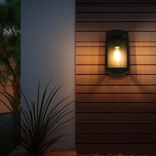 Miles 6 inch Outdoor Wall Sconce in Black