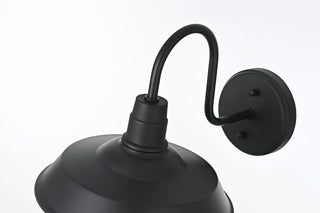 Rayan 10 inch Outdoor Wall Sconce in Black