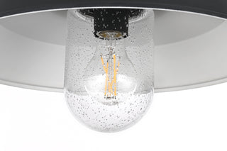 Rayan 14 inch Outdoor Wall Sconce in Black