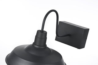 Rayan 14 inch Outdoor Wall Sconce in Black