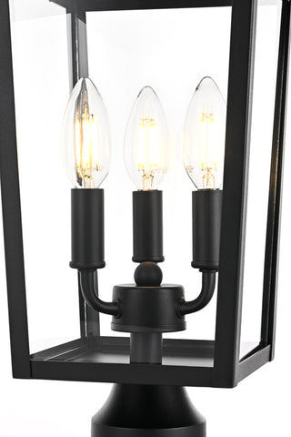 Riggs 8 x 18 inch Outdoor Post Light in Black