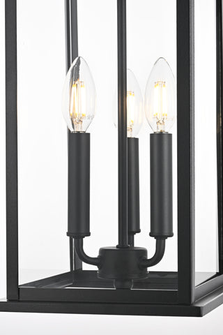 Shepard 8 x 20.5 inch Outdoor Pendant in Black