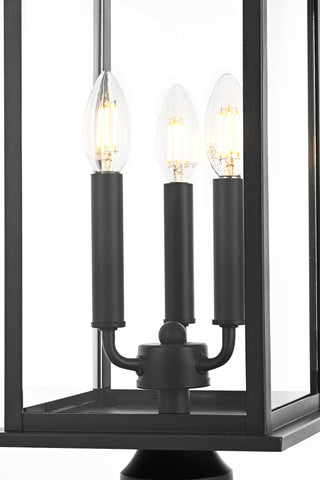 Shepard 8 x 23.5 inch Outdoor Post Light in Black