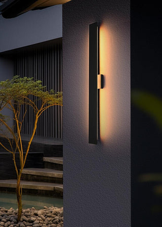 Waylen 4.5 x 40 inch Outdoor Wall Sconce in Black