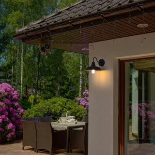 Tinsley 13 inch Outdoor Wall sconce in Black