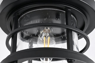 Carla 8 inch Outdoor Flush Mount in Black