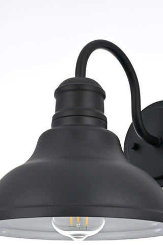 Callen 9 inch Outdoor Wall sconce in Black