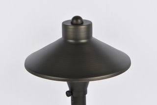 Outdoor 12V Cast Brass path light 7 inch Wide x 24 inch High in Dark Bronze