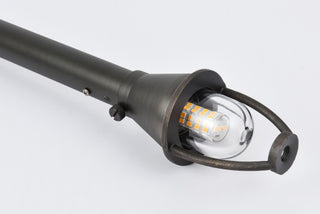 Outdoor 12V Cast Brass tier path light 9 inch Wide x 24 inch High in Dark Bronze