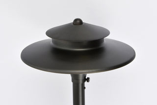 Outdoor 12V Cast Brass tier path light 9 inch Wide x 24 inch High in Dark Bronze