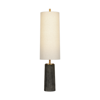 THANE Floor Lamp with PATINA BRASS/CERAMIC MEDITATION GREY Finish