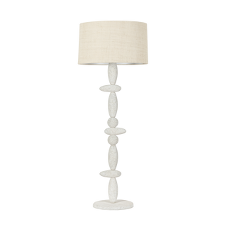 CULLEN Floor Lamp with VINTAGE GOLD LEAF/CERAMIC GYPSUM CLAY Finish